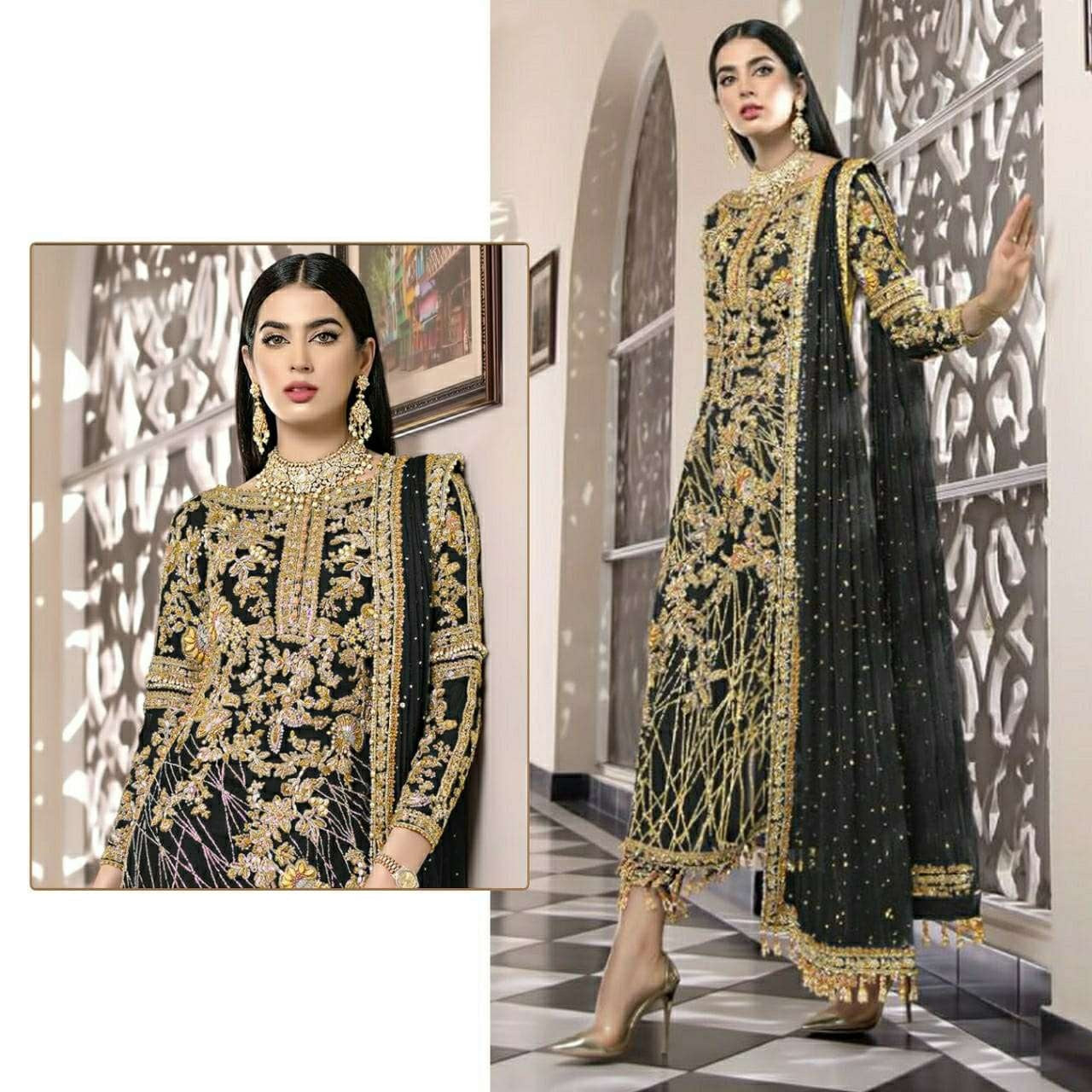 Heavy Embroidery Pakistani Style Suit