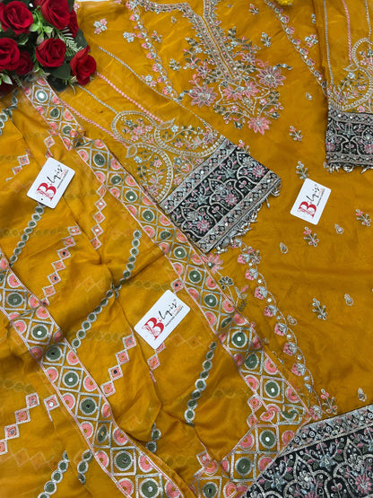 Yellow For Haldi Ceremony Pakistani Style Suit