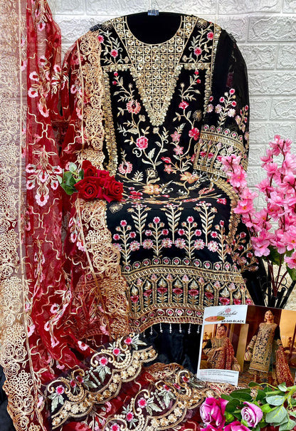 Buy Black Georgette Heavy Embroidery Pakistani Suits Online - Best Collection