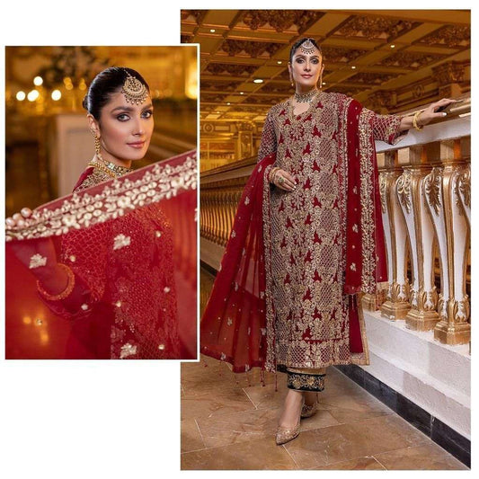Red Bridal Style Pakistani Suit