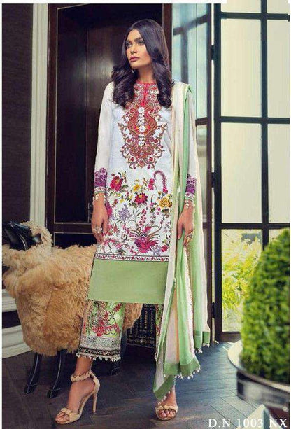 White Sana Safinaz Fair Lady Pure Pakistani Lawn 1003