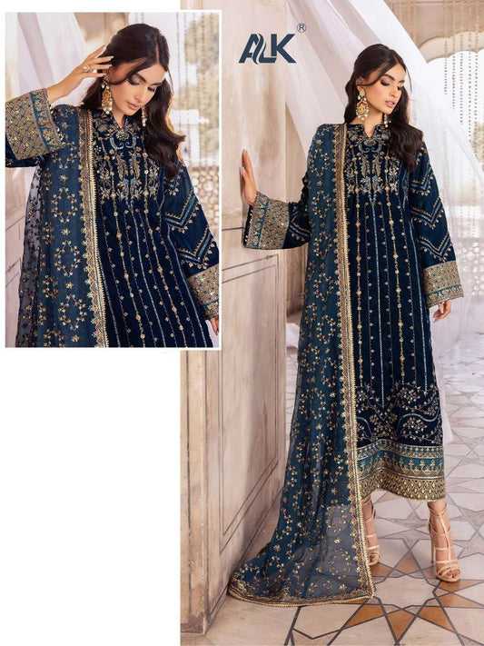 FOX GEORGETTE WITH HEAVY EMBROIDERY WORK PAKISTANI STYLE SUIT